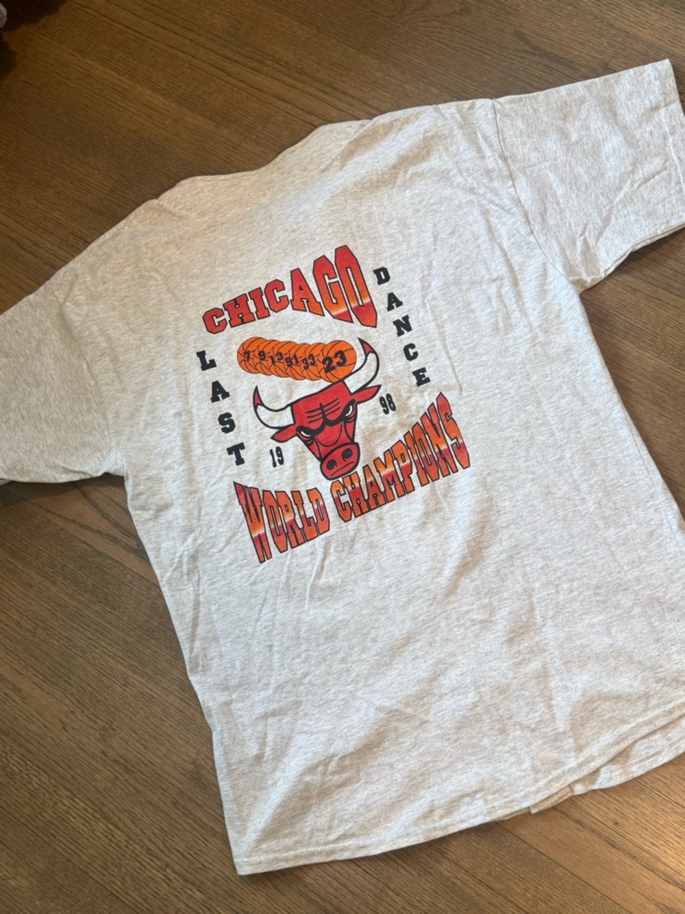 Chicago Bulls 1991 "Last Dance" NBA World Championship Button Up: Size Large